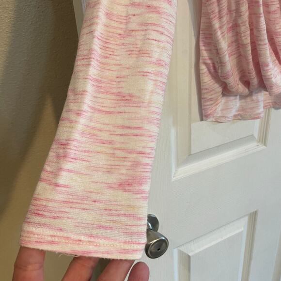 Anthropologie Saturday Sunday Sz. Medium Heathered Pink Long Sleeve Sweater - Picture 7 of 9